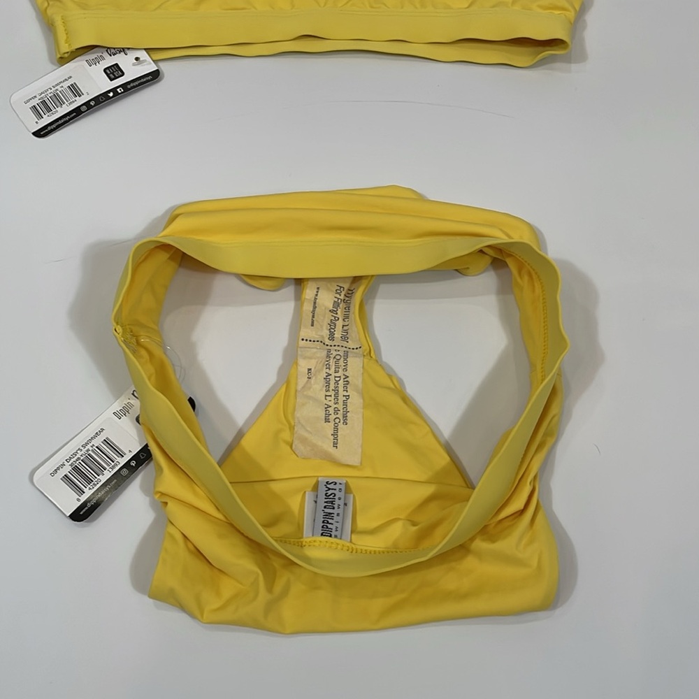 Dippin Daisy’s Bikini Set Size M NWT Yellow - Picture 10 of 12